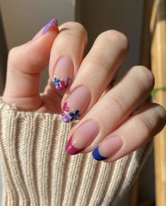 Summery Nails, Shellac Nails, Funky Nails, Chic Nails, Flower Nails, Cute Acrylic Nails, Beauty Nails, Simple Nails, Stylish Nails