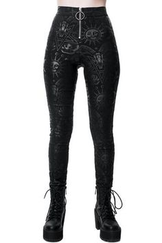 Killstar Clothing, 2010 Fashion, High Waist Trousers, Skull Clothing, High Waisted Trousers, Bottom Clothes, Trouser Pants, Lifestyle Brands