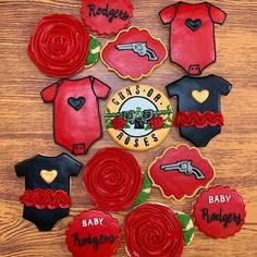 Red And Black Gender Reveal, Red Gender Reveal Party, Red And Black Gender Reveal Party, Baby 2024, Baby Gender Reveal Party Decorations, Gender Reveal Cookies, Gender Reveal Party Theme, Baby Reveal Party