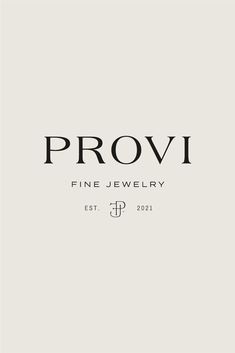 the logo for provi fine jewelry, which has been designed by an american designer