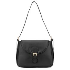 When room is what you need, opt for this comfortable and roomy shoulder bag. Featuring a flap op with magnetic closure and buckle hardware detail. Classic Flap Shoulder Bag With Buckle Closure, Black Flap Bag With Turn-lock Closure, Black Shoulder Bag With Turn-lock Closure For Everyday Use, Everyday Use Saddle Bag With Turn-lock Closure, Turn-lock Saddle Shoulder Bag, Classic Flap Bag With Buckle Closure, Black Satchel Shoulder Bag With Turn-lock Closure, Everyday Flap Shoulder Bag With Turn-lock Closure, Office Shoulder Bag With Adjustable Strap And Flap