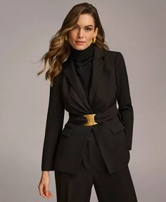 Donna Karan - Women's Belted Blazer Belted Blazer, Bare Beauty, Beauty Foods, Luxe Gifts, Donna Karan, Belts For Women, Gifts For Teens, Warm Weather, Blazer Suit