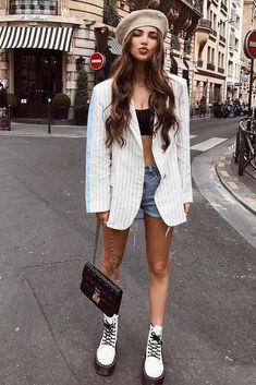 Cute Outfits With White Boots, Combat Boots Outfit Summer, Outfits With White Boots, Dr Martens Outfit