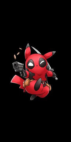 Venusaur Pokemon, Cute Deadpool, Deadpool Pikachu, Crazy Tattoos, Deadpool Funny, Image Dbz, Deadpool Art, Sticker Tattoo, Pikachu Art