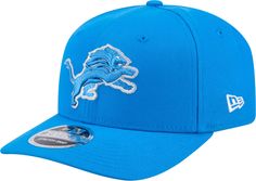 the detroit lions new era 59fifty fitted - back cap is shown in blue