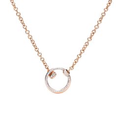 Pomellato Jewelry - Together 18K Rose Gold Diamond Pavé Pendant Necklace | Manfredi Jewels Elegant Rose Gold Cable Chain Necklaces, Elegant Rose Gold Necklace With Cable Chain, Elegant Rose Gold Jewelry With Cable Chain, Modern Rose Gold Jewelry With Cable Chain, Rose Gold Jewelry With Round Pendant And Cable Chain, Rose Gold Link Necklace With Clavicle Chain, Modern Rose Gold Diamond Necklace With Accents, Modern Rose Gold Diamond Necklace For Anniversary, Rose Gold Diamond Necklace With Chain For Formal Occasions