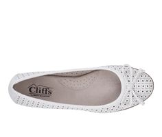 Slip into a fresh pair of Cheryl flats by Cliffs this season! Pair these cute flats with your favorite outfit for a refreshed look that you'll find yourself coming back to again and again. PU upper,Easy slip-on entry,Approx. 3/4 inch heel,Classic round toe,Cushioned insole for added comfort,Lightweight and flexible synthetic outsole | Women's Cliffs Cheryl Flats in Whiteie Smooth Size 6 Medium Cute Flats, Shoe Carnival, White Mountain, 4 Inch Heels, Womens Flats, Favorite Outfit, 4 Inch, Slip On, Size 7