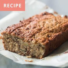 a close up of a piece of food on a paper towel with the words recipe written below it