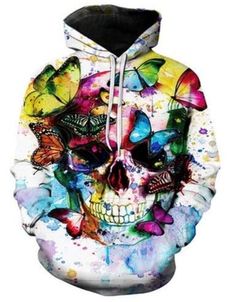 Skull Butterfly Hoodie Butterfly Skull, Skull Gifts, Colorful Skulls, Skull Hoodie, Skull Fashion, Hooded Shirt, Lion King, Printed Sweatshirts, Graphic Hoodies