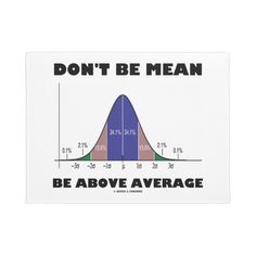 a sign that says don't be mean, be above average with an image of a