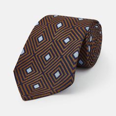 Silk Tie By Turnbull & Asser - Tomorrow Never Dies Edition - 007STORE Luxury Ties For Office Suit Accessories, Luxury Silk Mark Certified Ties For Business, Luxury Silk Mark Certified Business Ties, Designer Semi-formal Suit And Tie Accessories, Designer Formal Suit And Tie Accessories, Designer Ties For Formal Occasions, Designer Suit And Tie Accessories For Semi-formal, Luxury Fitted Neckwear For Business, Luxury Neckwear For Office