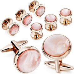 PRICES MAY VARY. Romantic Mother of Pearl Match with Rose Gold Tone, Stylish Studs and Cuff Links Set for Men Tuxedo. Cuff Links Set: 18X5mm, Studs Size: 11X4mm, Set Weight: 36.3g, Package: A Black Box (6 studs) . When Attending Important Occasion, Business. Party,Wedding,Banquet, This Cufflinks and Studs Set Will Bring You a Sharp Look Best Gentleman Gift for Groom, Best Man, Father of Bride. Christmas Gift. Long Time Warranty: 90-Day Money Back Guarantee or Exchange If You Are Not Satisfied Or Rose Gold Cufflinks For Formal Occasions, Rose Gold Formal Cufflinks, Classic Rose Gold Cufflinks For Formal Occasions, Elegant Rose Gold Cufflinks For Wedding, Men Tuxedo, Shirt And Dress, Tuxedo Studs, Pearl Cufflinks, Pearl Cuff