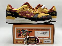 This is a rare and authentic Asics Gel Lyte 3 '07 Kith Marvel X-Men sneaker in size 11.5. The sneaker features a yellow colorway and is designed for athletic use. It was released in 2023 and belongs to the Men's Shoes category of Clothing, Shoes & Accessories. The model is ASICS Gel-Lyte 3 and it is a perfect addition to any sneakerhead's collection. The sneaker is made for men and is of high quality. It has a stylish design and is perfect for athletic use. Get your hands on this rare authentic trainer before it's too late! 100% Authentic Need more pics just ask Any questions just ask NO CARD INCLUDED New Size: 11.5 If the pictures show box, box is included 100% legit check feedback and other items Gel Lyte Iii, Asics Gel Lyte, Gel Lyte, Asics Gel, Marvel X, Sneaker Head, X Men, Athletic Shoes, Men's Shoes