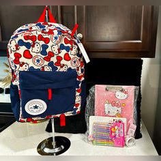 Limited Time: Converse Designed Hello Kitty Backpack Sold By White Reef Absolutely Gorgeous Backpack With Very Large Space Inside. Laptop Compartment. This Backpack Does Come With An Awesome Stationary Pack For Kiddos For School. Includes: Hello Kitty Calculator Spiral Notebook 2 Boxed Pens 1 Multicolored Super Pen 1 Hk Metal Decal Pen Washi Tape Clipboard 1 Pack Of Sanrio Highlighters 1 Hk Fuzzy Keychain 1 Hk Pencil Sharpener Mochila Converse, Hello Kitty Calculator, Fuzzy Keychain, Converse Design, Hello Kitty Backpack, Kitty Backpack, Hello Kitty Accessories, Pencil Sharpener, Large Backpack