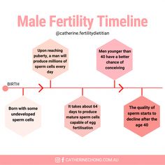 a diagram showing how to use the male fertity time line