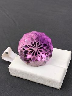 83.15 CT Amethyst Loose gemstone | Natural Purple Color | Round Cut | Jumbo Size Rose Amethyst | Amethyst Ring | Amethyst Necklace | Gift 𝐆𝐞𝐦𝐨𝐥𝐨𝐠𝐲: * Weight: 83.15 Carat * Dimensions: 27*27*22 mm * Color: Purple * Shape: Round Cut ( Flower ) * Clarity: Loupe Clean * Zodiac sign : Aquarius * Birthstone: February * Treatment: Natural * Mineral Class: Quartz * 𝐅𝐑𝐄𝐄 𝐃𝐇𝐋 𝐄 𝐂𝐎𝐌𝐌𝐄𝐑𝐂𝐄 / 𝐅𝐑𝐄𝐄 𝐔𝐒𝐏𝐒 𝐒𝐇𝐈𝐏𝐏𝐈𝐍𝐆 * 𝗪𝗼𝗿𝗹𝗱𝘄𝗶𝗱𝗲 𝗦𝘁𝗮𝗻𝗱𝗮𝗿𝗱 𝗦𝗵𝗶𝗽𝗽𝗶𝗻𝗴 Cert Aquarius Birthstone, Zodiac Sign Aquarius, Faceted Gems, Amethyst Gem, Rare Gems, Exclusive Jewelry, Amethyst Necklace, Amethyst Pendant, Amethyst Earrings