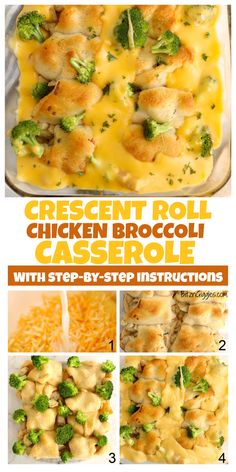 chicken broccoli casserole with step by step instructions