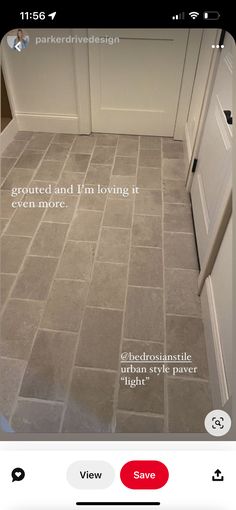 a kitchen floor that has been cleaned and is in the process of being remodeled with tile