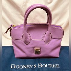 Barbie Bag!! Dooney & Bourke Pink/Lilac Leather Handbag. Never Used! Excellent Condition! Comes With Dust Bag. Barbie Bag, Pink Lilac, Dooney And Bourke, Dooney & Bourke Bags, Dooney & Bourke, Purple Fashion, Leather Handbag, Dooney Bourke, Mini Bag