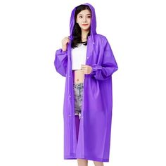 Description: Featuring a hood, drawstring, elastic cuffs and snap closure design, this raincoat has good waterproof performance that can protect you in all aspects and allow you not to fear the rain. Designed with thickened material, this raincoat is very wear-resistant and tear-resistant which can be used for a long time, making it a good choice for outdoor, hiking and travel. It is constructed of EVA material. The length of this product is 120cm. This raincoat is suitable for outdoor, fishing, travel, mountaineering, camping, etc. Item Name: Raincoat Material: EVA Features: Waterproof, Impermeable, Tear-resistant, Thickened Size Details: Length: 120cm/47.24" (Approx.) Notes: Due to the light and screen setting difference, the item's color may be slightly different from the pictures. Plea Poncho Raincoat, Poncho Men, Mens Poncho, Waterproof Poncho, Rains Long Jacket, Black Raincoat, Rain Accessories, Mens Rain Jacket, Mens Raincoat