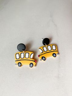 These little school buses are a fun gift for: -bus drivers! -teachers/educators! -automobile enthusiasts! -people with ears! Handmade in limited quantity with nickel free findings. School Bus Earrings, School Bus Clay Earrings, Gift For Bus Driver, School Earrings, Cowrie Shell Jewelry, Teacher Fits, Bus Driver Gifts, School Buses, Yellow Taxi