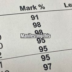 an image of the numbers on a sheet of paper that says, mark 9 % 999