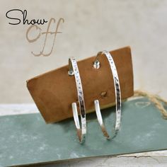 Bigger is better when it comes to hoops and you won't be able to help it, when you go out in these designer styled hoop earrings, you'll be a show off! Hammered Hoop Earrings, Daily Deals, Show Off, Go Out, Gemstone Earrings, Cuff Bracelets, Hoop Earrings, Things To Come, Sterling Silver