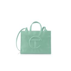 Medium Shopping Bag - Sage – shop.telfar Logo A, Survival Kit, Shopper Bag, Everyday Bag, Embossed Logo, Drawstring Bag, Cross Body, Zipper Pocket, For Everyone