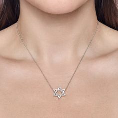 You won't be able to take your eyes off this exquisite Star of David necklace, designed in collaboration with Samantha Zaitz Rudin of @Sammy.Jacqueline. A row of stunning pear-shaped diamonds, set alongside round brilliant-cut diamonds, elevates this necklace with elegance and sophistication. Crafted in 18-karat white or yellow gold, the Star of David necklace is a fine jewelry essential for everyday. The modern closure is adjustable to any length, making it a versatile addition to your collecti Elegant Star-shaped Diamond Necklace, Luxury Diamond Necklace Star Of David, Elegant Star Of David Diamond Necklace, Luxury Star Of David Necklace With Diamond Accents, Elegant Star Of David Necklace, Luxury Diamond Necklace In Star Of David Shape, Bulgari Bag, Star Of David Necklace, Hermes Kelly Bag