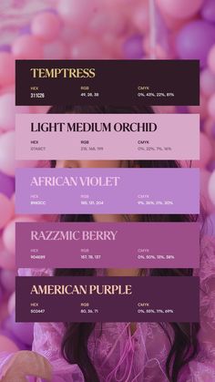 Colors:
311C26
D7A8C7
B983CC
9D4E89
502447 Purple Rgb, Purple Hex, Best Of Luck, Color Palette Bright, Paint Color Palettes, Hex Color Codes, Color Picker