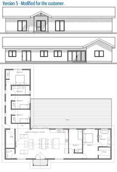 the floor plan for an apartment building with three levels and four rooms, including one bedroom