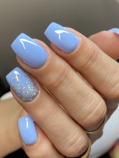 Blue Sns Nails Colors, Power Blue Nails, Blue Sns Nails Designs, Teal Blue Nails Designs, Blue Dipped Nails, Light Blue Dip Nails, Short Dip Nails Designs, Sns Nails Designs, California Nails