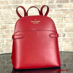 Kate Spade New York Staci Dome Leather Backpack 100% Authentic New With Tags Retail Price: $359.00 + Tax Leather Exterior Top Handle Top Zip Closure Interior Slip And Zip Pocket Exterior Front Slip Pocket Adjustable Shoulder/Backpack Straps Measurements: Approx. 11.5" (H) X 8"- 11" At Widest (L) X 5" (D) Shoulder Backpack, Backpack Straps, Kate Spade Bag, Kate Spade New York, Leather Backpack, Zip Pockets, Kate Spade, Bag Lady, Backpacks