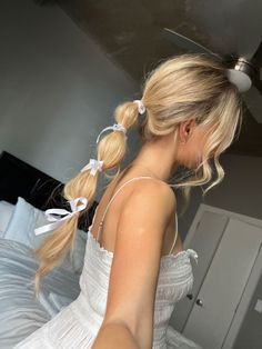 Long Hair Transformation: Before and After Inspo Bow Hairstyle, Ribbon Hairstyle, Hair Stylies, Work Hairstyles, Adam Sandler, Easy Hairstyles For Long Hair, Volleyball Hairstyles, Hairstyles For School