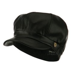 Faux Leather Spitfire Hat