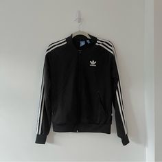 Vintage Adidas Track Jacket. Worn Once Years Ago And In Perfect Condition. I Forgot I Had This Deep In My Closet. Sports Jacket. Varsity Jacket. Zip Up Jacket. Vintage 90s Jacket. Streetwear Jacket #Streetwear #Vintage #Sport #90s #Rare Adidas Long Sleeve Track Jacket With Ribbed Cuffs, Adidas Long Sleeve Outerwear With Ribbed Cuffs, Adidas Jacket Women, Adidas Black And White, Jacket Varsity, Jacket Streetwear, Vintage Sport, 90s Jacket, Adidas Track Jacket