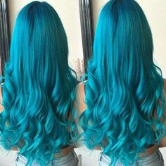 Turquoise Hair Color, Lumpy Space, Colored Hair Extensions, Turquoise Hair, Trendy Hair Color, Kool Aid