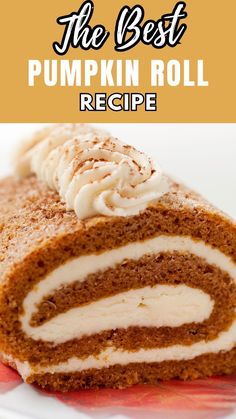 the best pumpkin roll recipe with cream cheese frosting