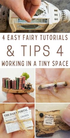 How To Make Tiny Things, Miniature Projects Diy, How To Make Dollhouse Miniatures, Miniatures For Beginners, Diy Miniatures Tutorials How To Make, How To Make Miniature Things Diy, Miniature Diy Tutorials, Fairy Light Crafts, Making Miniatures Diy