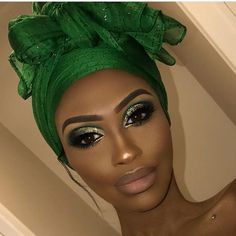 Green 💚💚💚 😍😍🔥🔥 MU Emerald Green Makeup Ideas, Emerald Green And Gold Makeup Looks, Emerald Green Eye Makeup Black Women, Green And Gold Makeup Looks Black Women, Green Eyeshadow Looks For Black Women, Green Makeup Looks Black Women, Emerald Green Eye Makeup, Emerald Green Makeup Looks, Emerald Green Eyeshadow