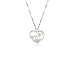 Personalized Mothers Day Gift, Mama Heart Necklace New Mom Gift, 14k Solid Gold Diamond Necklace, Jewelry for Mom Great Gift Idea Mother's Day Gift Collection Products are perfect choice for a Christmas, Mother's Day, birthday, wedding, anniversary, gift. It's a good way to show appreciation to your mom, wife, or grandmother Also, a special treat just for yourself. FEATURES * Solid Gold (real gold, not gold plated or gold filled material) * Gold Karat: 10K (417) - 14K (585) - 18K (750) (optional Mother's Day Open Heart Necklace With Diamond Accents, Mother's Day Open Heart Diamond Necklace, Mother's Day Open Heart Diamond Necklaces, Mother's Day Fine Jewelry Heart Necklace With Diamond Accents, Personalized Silver Necklaces For Special Day, Mother's Day White Gold Necklace With Heart Pendant, Mother's Day Heart Necklace Hallmarked For Anniversary, Hallmarked Jewelry For Mother's Day, White Gold Necklace For Valentine's Day Gift For Mom