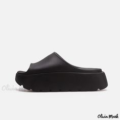 Olivia Mark - Stylish Indoor and Outdoor Slippers with Thick Soles and Arch Support - Perfect for Couples Platform Slip Ons, Kids Leather Shoes, Kids Snow Boots, Summer Wedges, Outdoor Slippers, Chunky Shoes, Mens Snow Boots, Pu Heels, Snow Boots Women