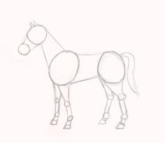 a drawing of a horse standing on one leg with its head turned to the side