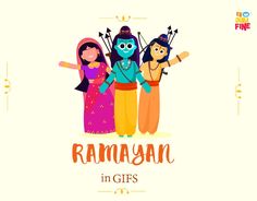 three people are standing together with the words raman in front of them and an image of