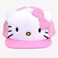 Price Firm New With Tags Women’s Hello Kitty Face Pink Hat Cap One Size Hello Kitty Face, Sanrio Accessories, Sanrio Pink, Pink Hat, Hat Cap, Pink White, Hello Kitty, Kitty, Women Accessories