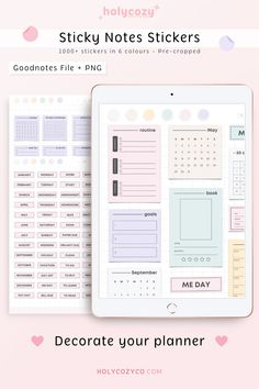 Sticky Notes Digital Sticker for Goodnotes Planner, Notability, Pre-cropped Everyday stickers plannerestudosfaculdade #dailyplannertemplate #freeplanner #journal2024 Digital Widget Sticker, Widget Stickers, Goodnotes Ideas, Journaling Materials, Everyday Stickers, Ipad Things, Ipad Journal, Notes Plan, Planner Pink