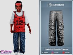 The Sims Resource - Y2K Oversize Jeans V2 (Child) Sims 4 Kid Cc Boy, Sims 4 Boy Cc Clothes, Sims 4 Child Boy Cc, Boy Clothes Sims 4 Cc, Sims Cc Child, Sims 4 Cc Child Clothes Boy, Sims 4 Cc Boys Clothing