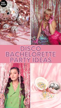 Celebrate the bride to be with a trendy and sparkly disco bachelorette party theme!💍🪩 Click here for disco bachelorette party ideas!🎉 #disco #discoaesthetic #discobacheloretteparty #bacheloretteparty #discoparty #discotheme #bachelorettetheme #discobachelorettepartyoutfits #lastdisco #lastdiscobacheloretteparty #discothemeparty #partyplanning #eventplanning #themeparty Brides Last Disco Bachelorette, Bachelorette Party Ideas Disco, Last Disco Bachelorette Party Outfit, Disco Party Games, Disco Bridal Party, Disco Theme Bachelorette Party, Disco Bachelorette Party Outfits, Bachelorette Game Ideas, Disco Bachelorette Party Theme