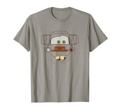 a t - shirt with an image of a truck on it's chest and eyes