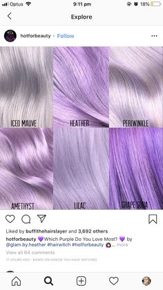 Lilac Grey Hair, Lavender Hair Color Ideas, Lavender Grey Hair, Silver Purple Hair, Purple Grey Hair, Pink Short Hair, Blonde Hair Colour Shades, Lilac Hair Color, Lavender Hair Colors